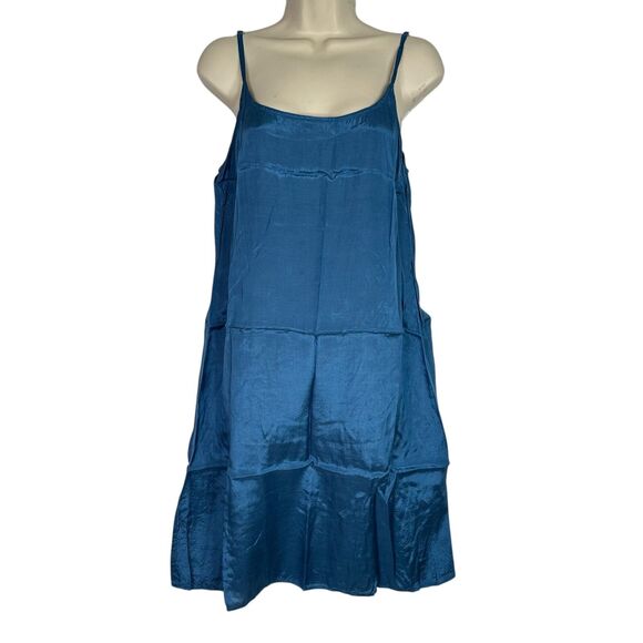 Noa Noa Slip Dress Womens Sz M Blue Sleeveless Spaghetti Strap Feminine Romantic - Picture 1 of 13